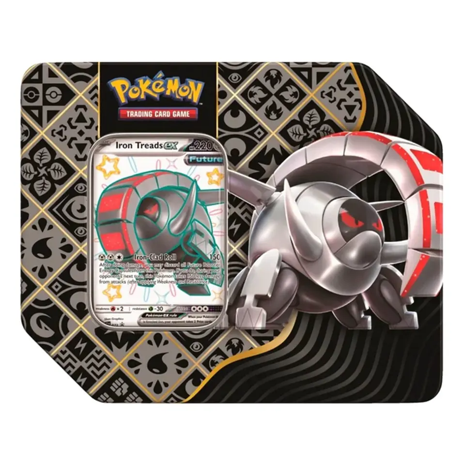 Pokemon TCG Scarlet and Violet Paldean Fates Iron Treads Tin - Ingles 1