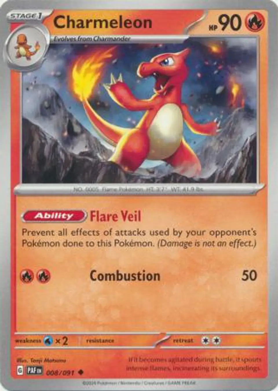 Charmeleon - 008/091 - Uncommon (Español) 1