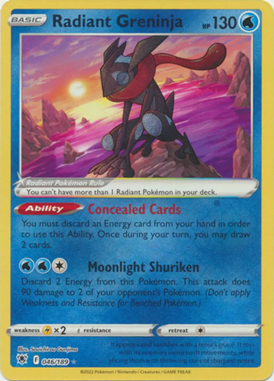Radiant Greninja - 046/189 - Radiant Rare 1