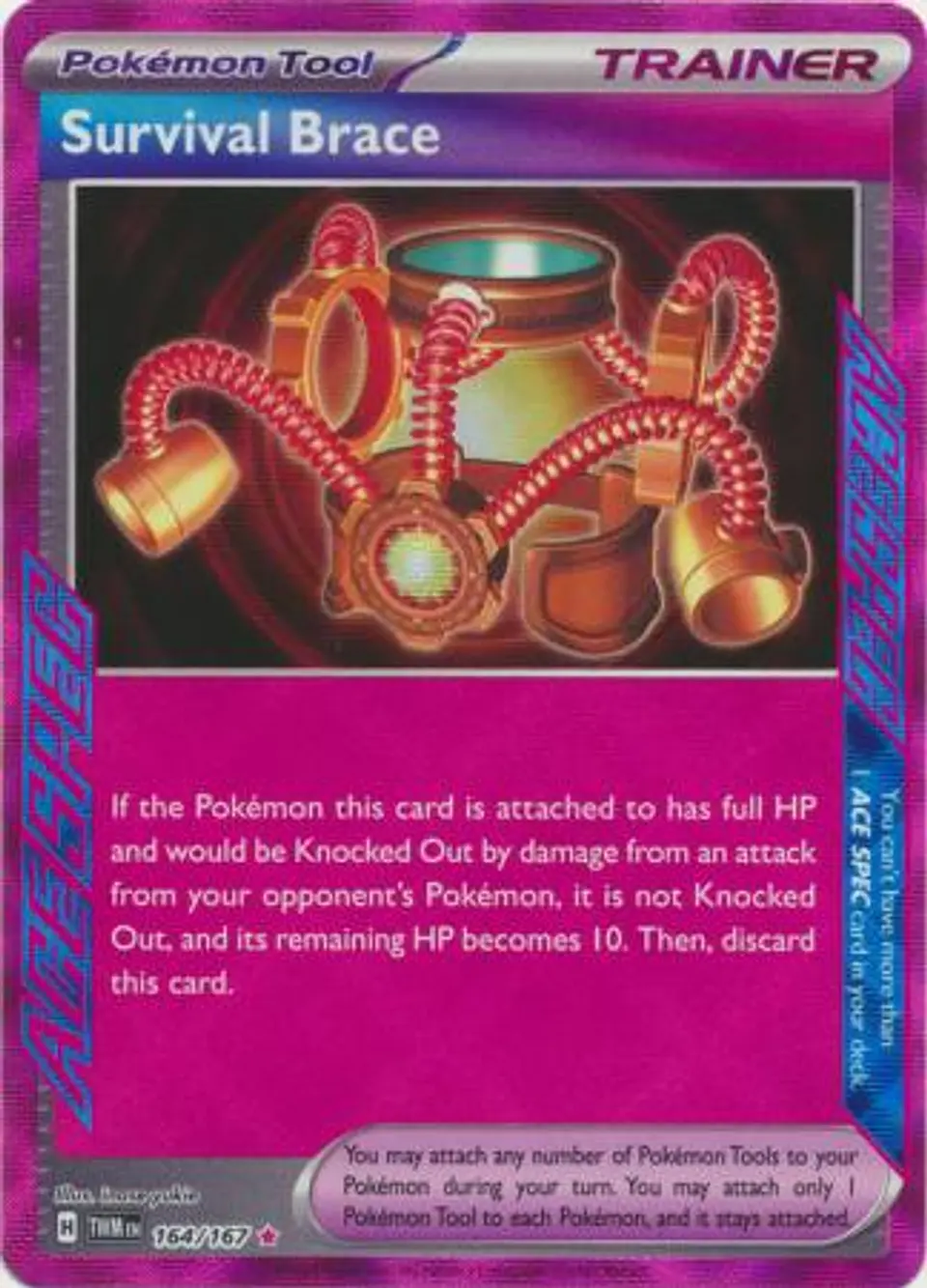 Survival Brace - 164/167 - Ace Rare (Español) 1