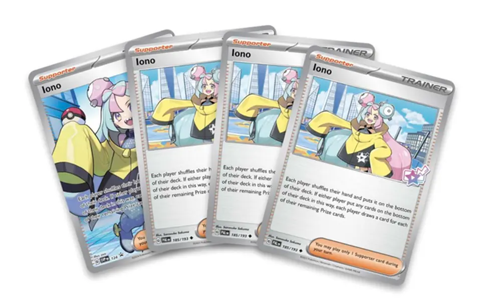 Pack Iono Full Art Promo SVP124 + 3x Iono Holo Promo 185/193 – Español (Sellado) 1
