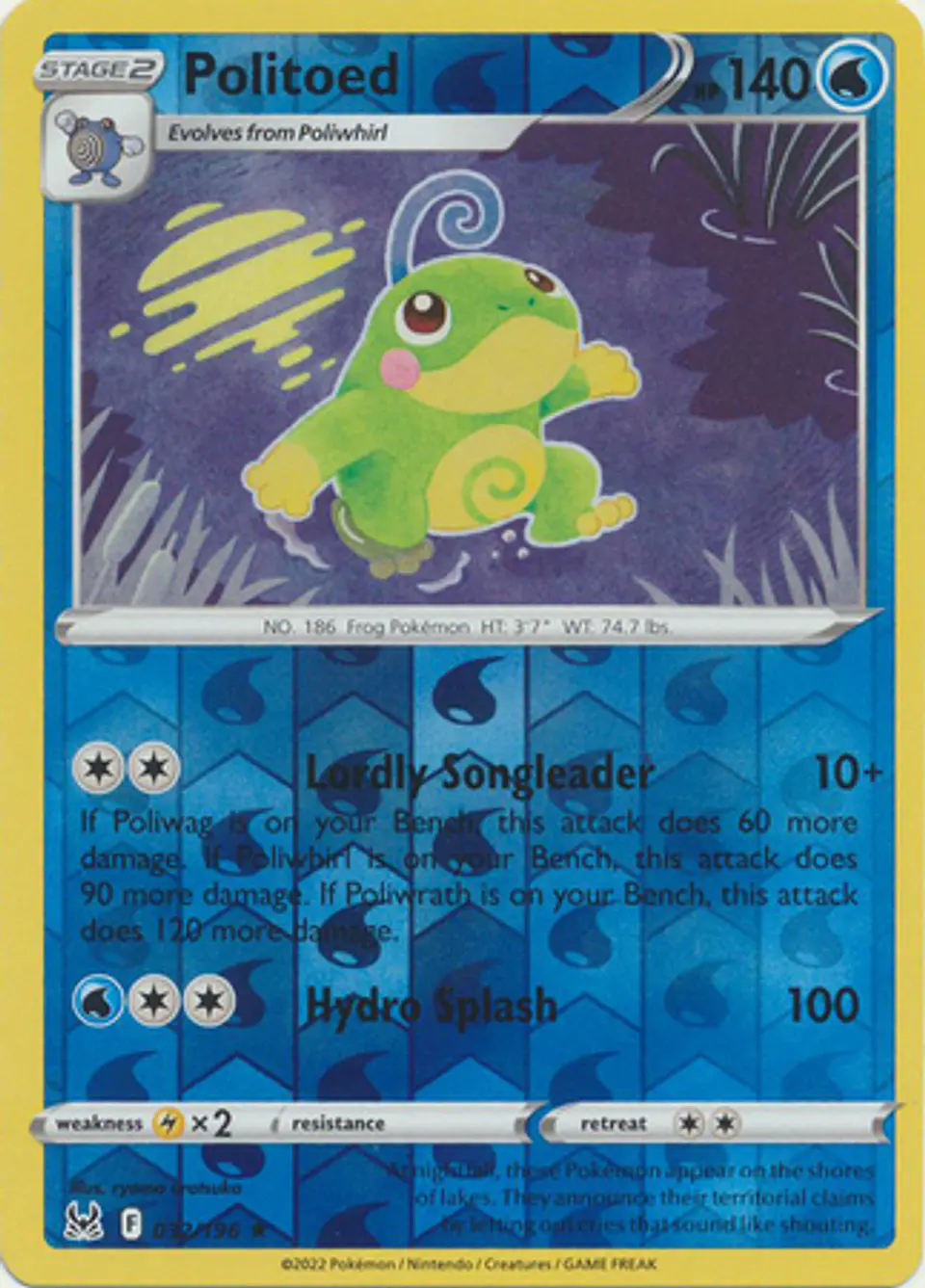Politoed - 032/196 - Rare Reverse Holo (Español) 1