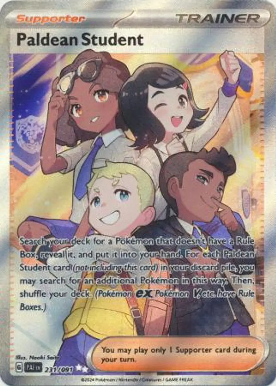 Paldean Student - 231/091 - Illustration Rare (Español) 1