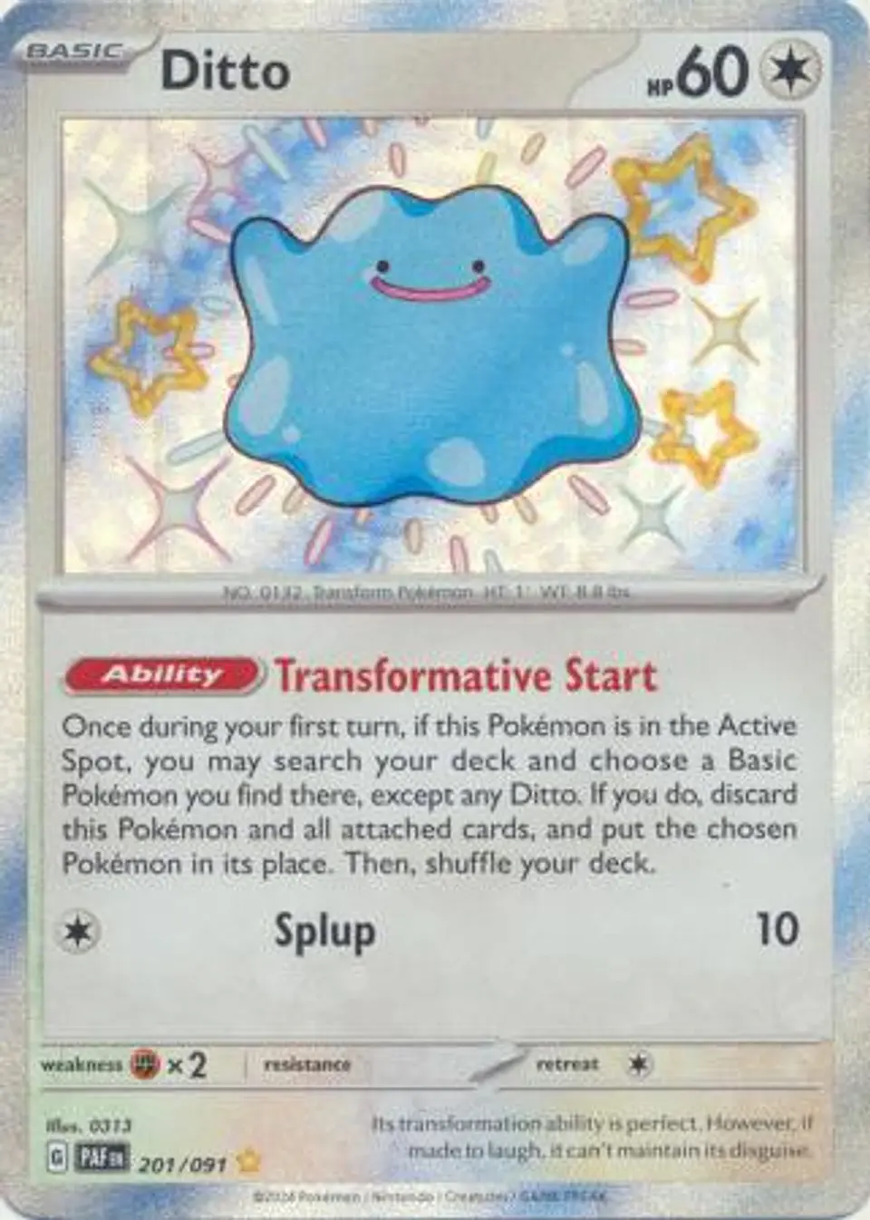 Ditto - 201/091 - Shiny Rare (Español) 1