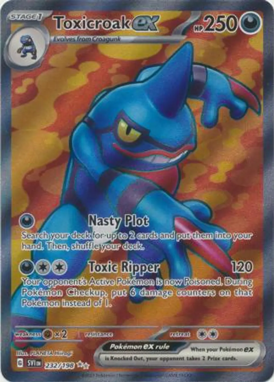 Toxicroak ex - 232/198 - Full Art Secret Rare 1