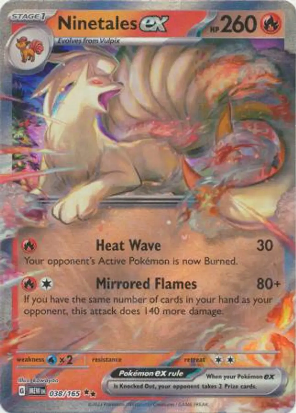 Ninetales ex - 038/165 - Ultra Rare (Español) 1