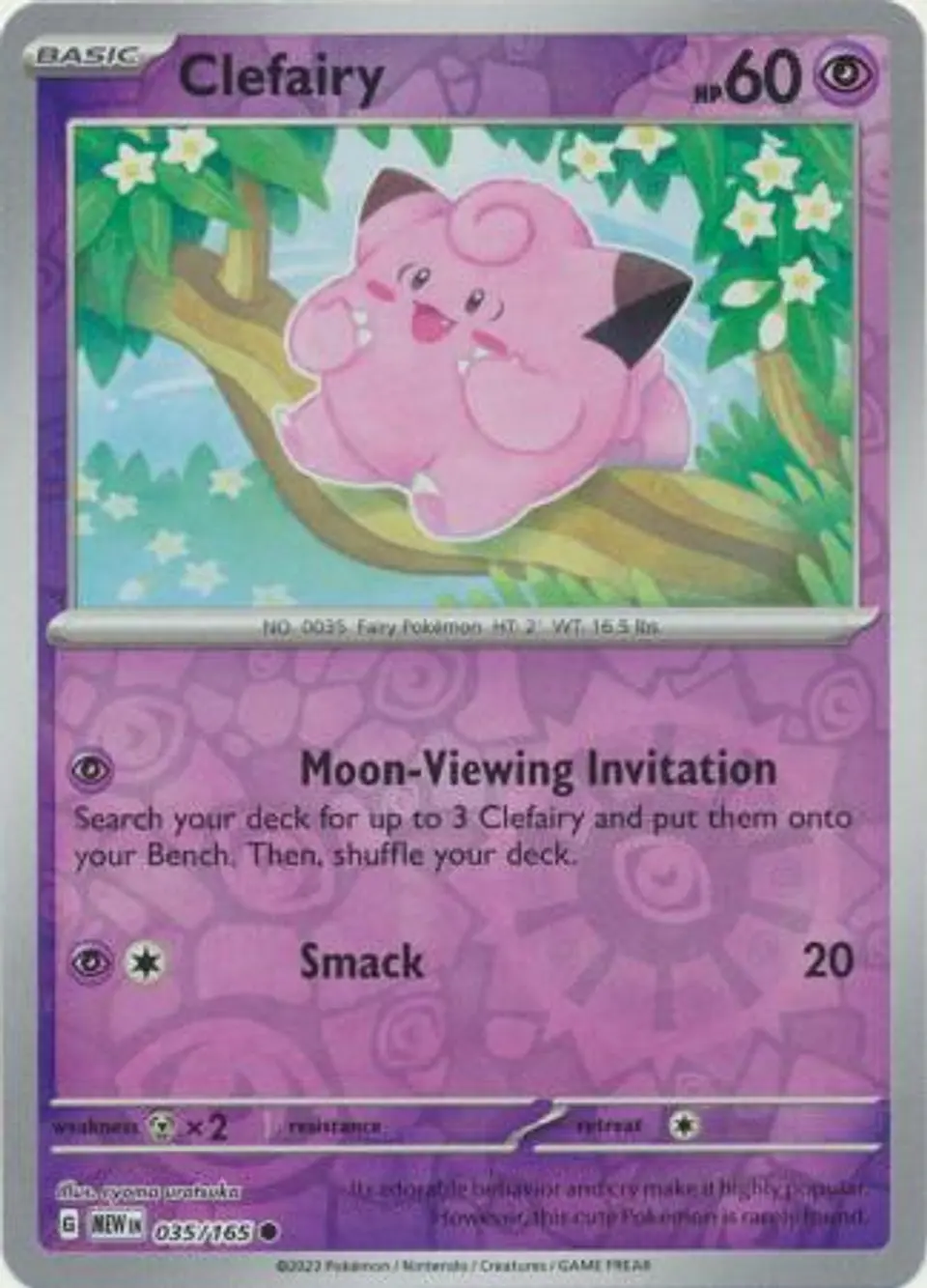 Clefairy - 035/165 - Common Reverse Holo 1