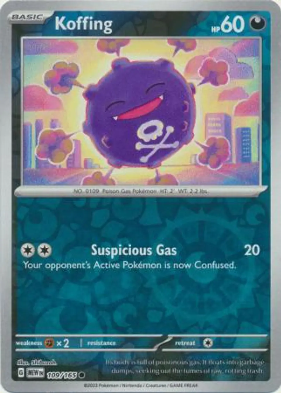 Koffing - 109/165 - Common Reverse Holo 1