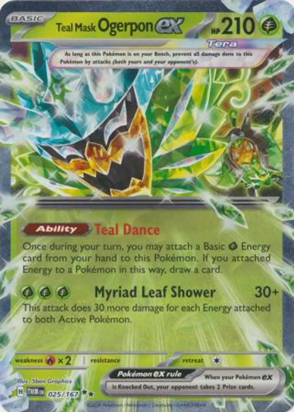 Teal Mask Ogerpon ex - 025/167 - Ultra Rare 1