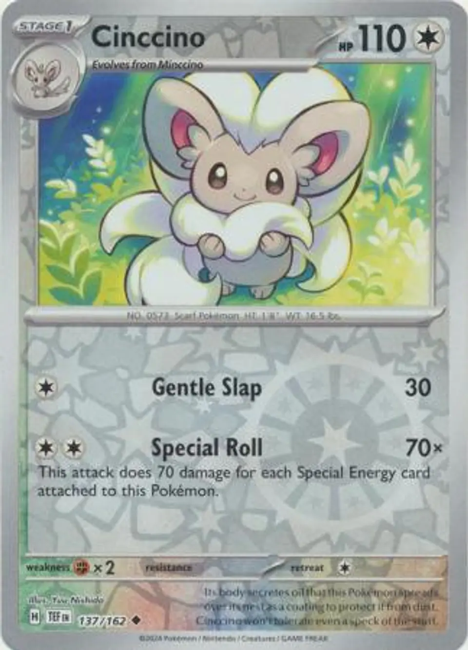 Cinccino - 137/162 - Uncommon Reverse Holo 1