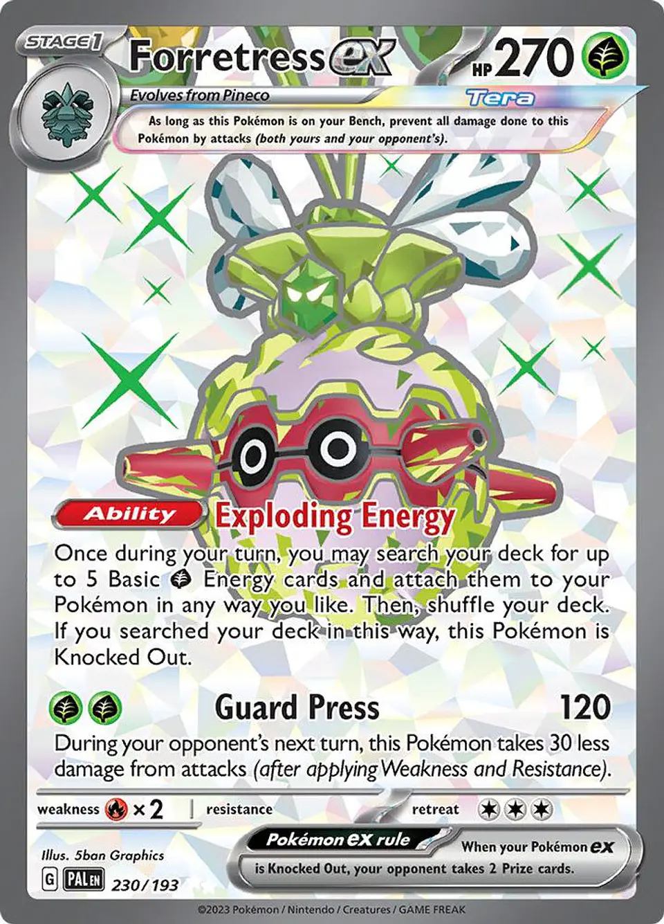 Forretress ex - 230/193 - Full Art Secret Rare 1