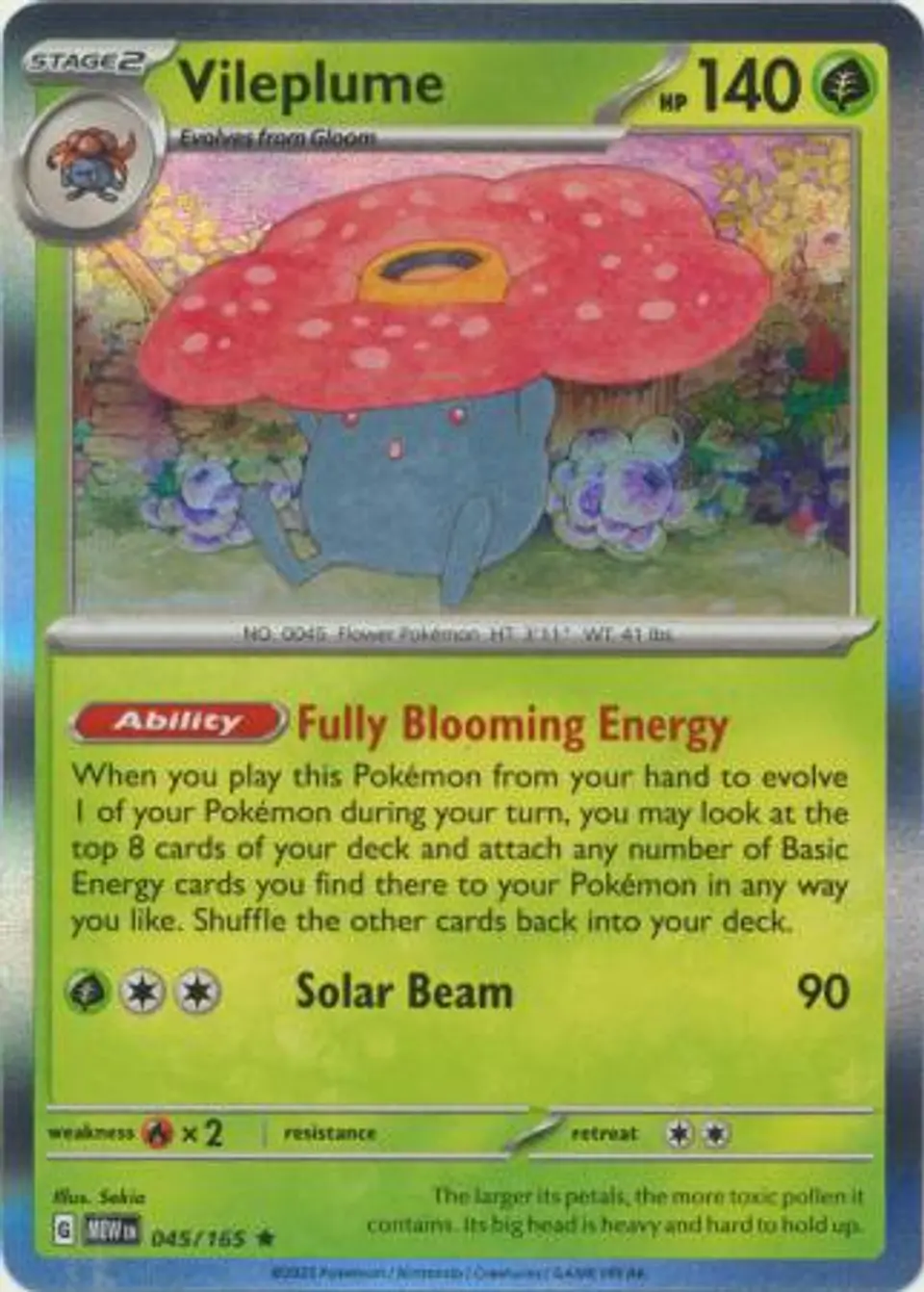 Vileplume - 045/165 - Holo Rare (Español) 1