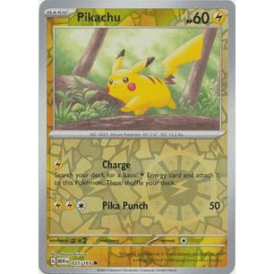 Pikachu - 025/165 - Common Reverse Holo (Español)