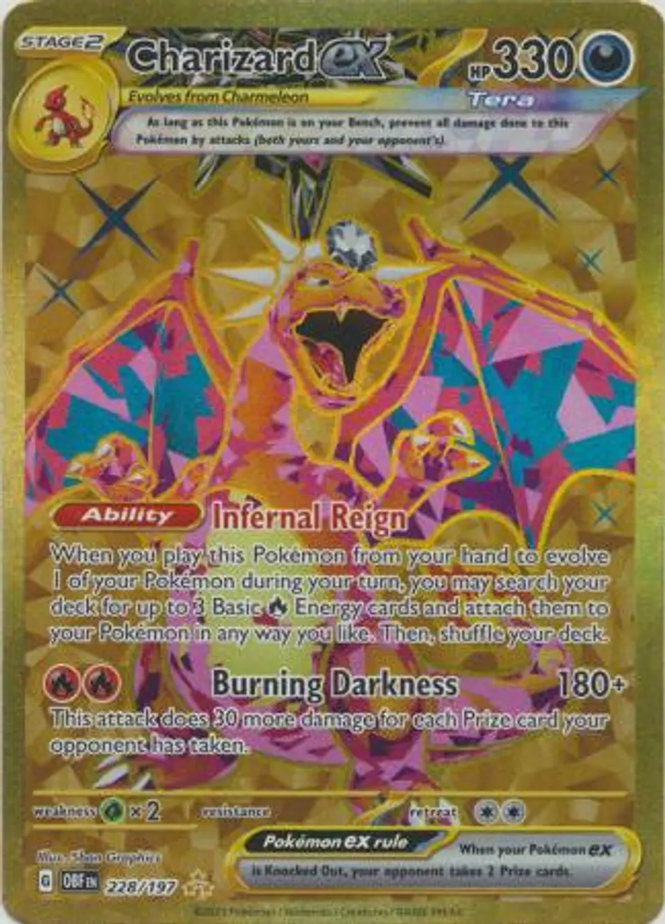 Charizard ex - 228/197 - Gold Secret Rare 1