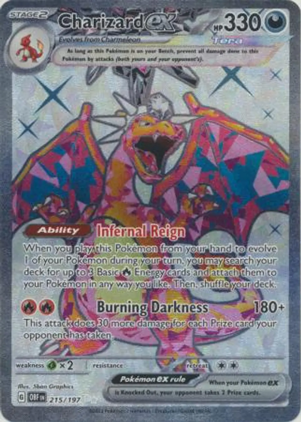 Charizard ex - 215/197 - Full Art Secret Rare 1