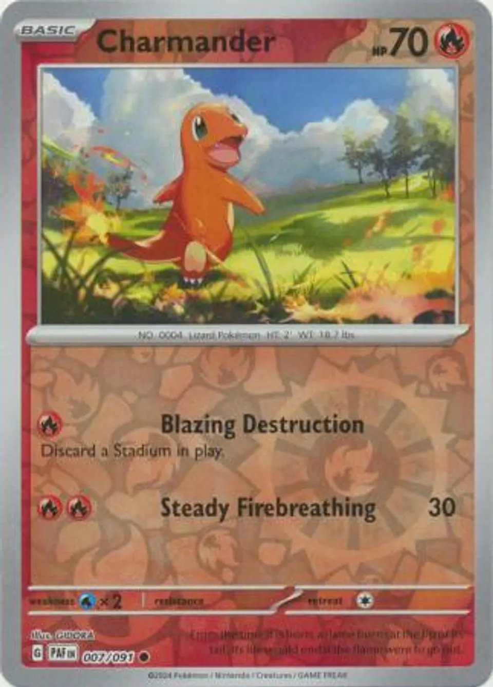 Charmander - 007/091 - Common Reverse Holo 1