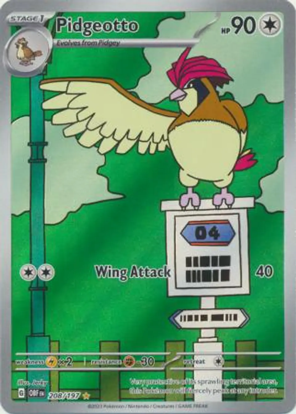 Pidgeotto - 208/197 - Illustration Rare 1