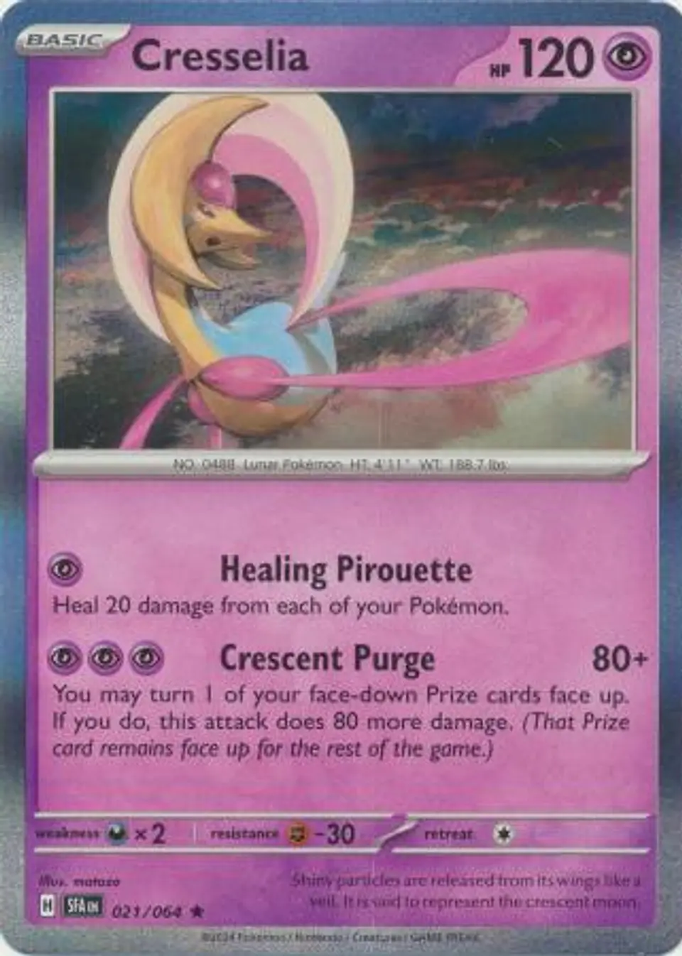 Cresselia - 021/064 - Reverse Holo Rare 1