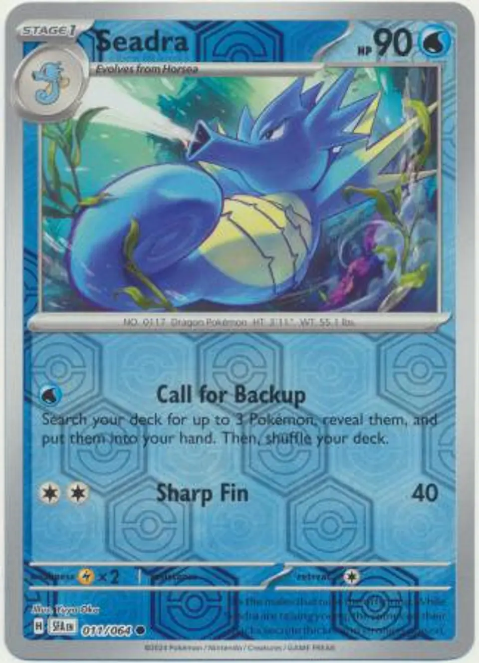 Seadra - 011/064 - Common Reverse Holo 1