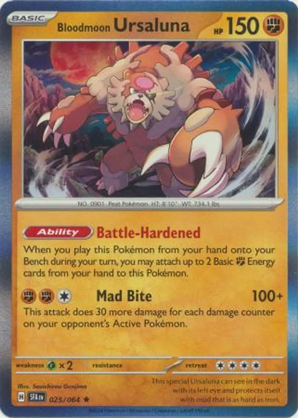 Bloodmoon Ursaluna - 025/064 - Holo Rare 1