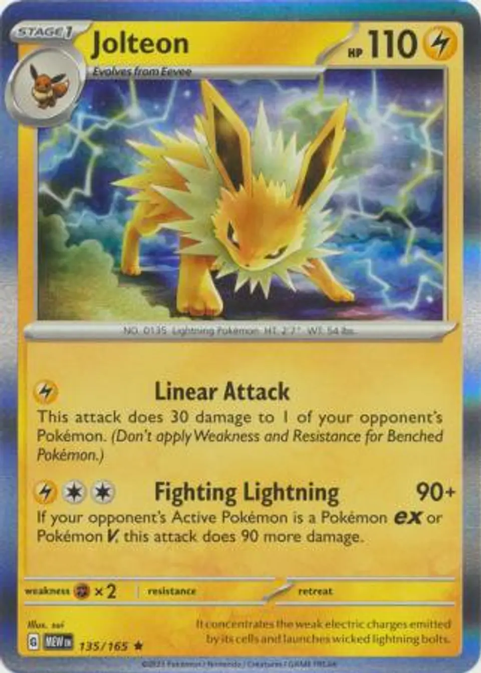 Jolteon - 135/165 - Holo Rare (Español) 1