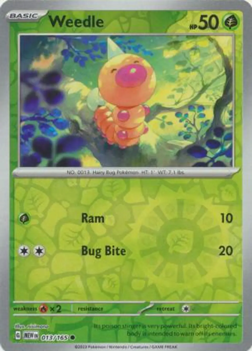 Weedle - 013/165 - Common Reverse Holo (Español) 1