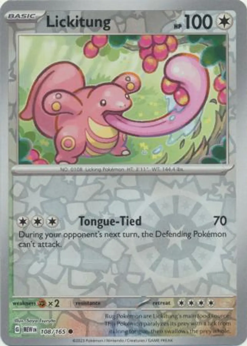 Lickitung - 108/165 - Common Reverse Holo 1