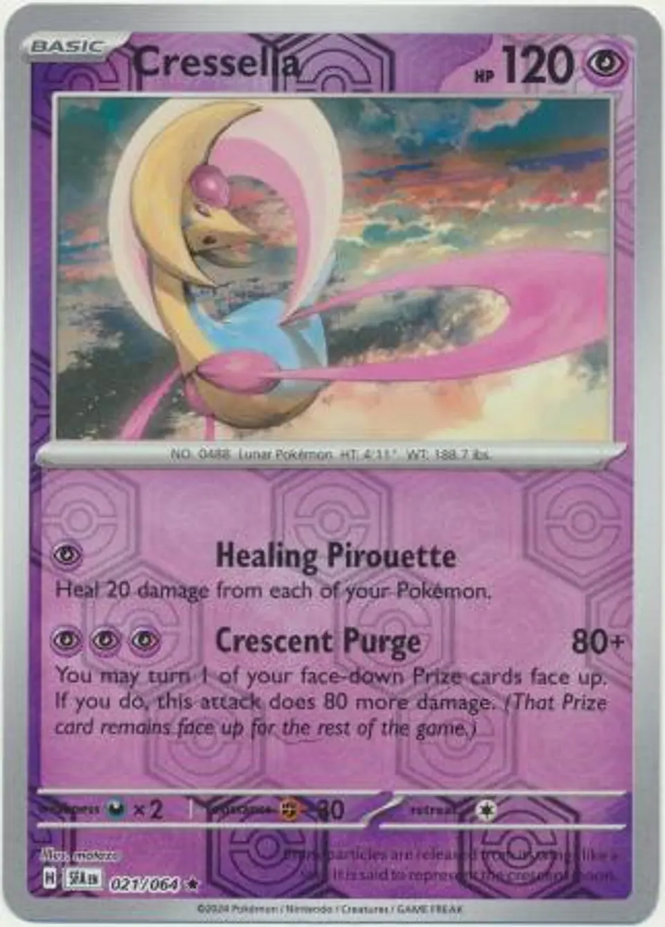 Cresselia - 021/064 - Reverse Holo Rare 1