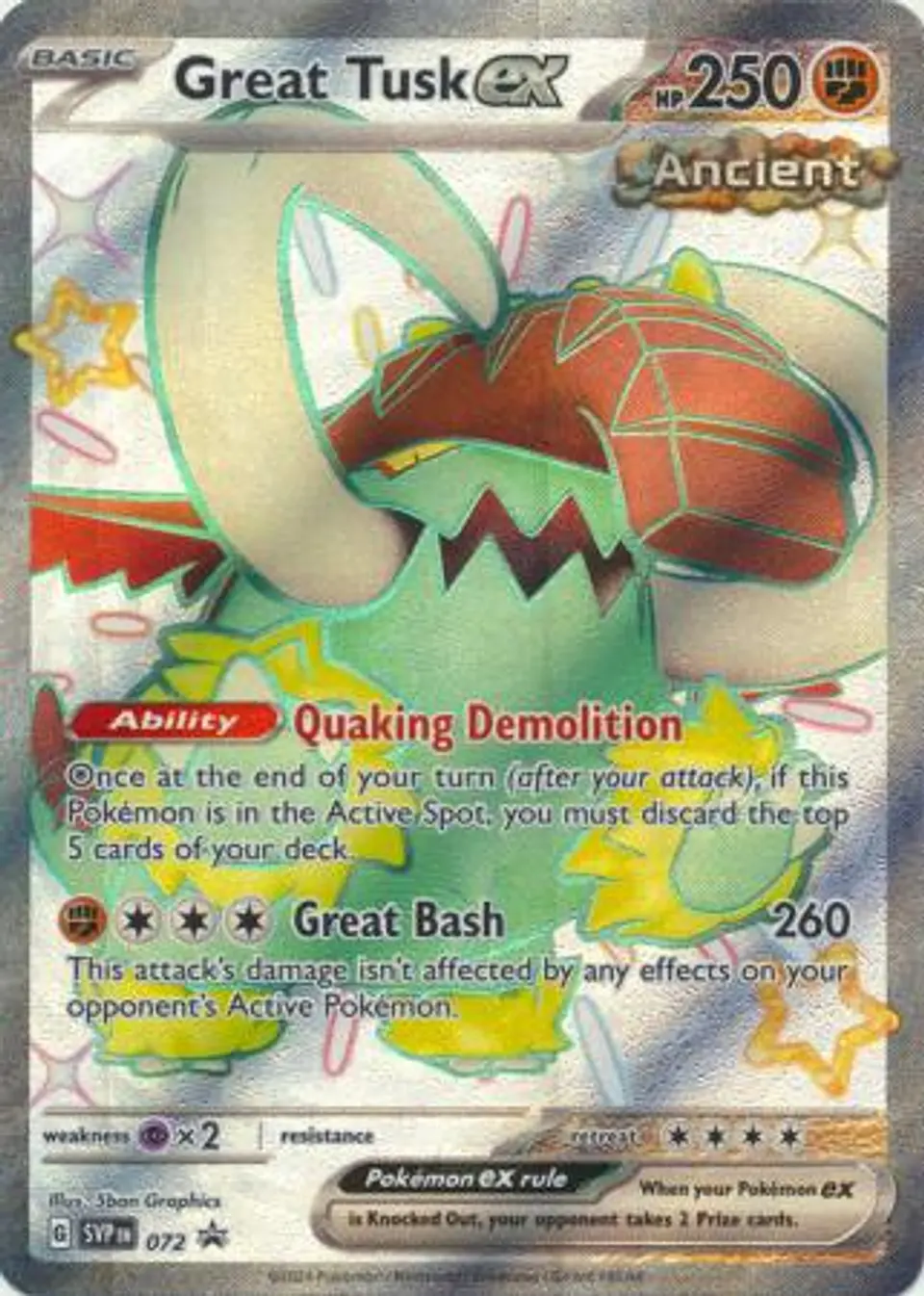 Great Tusk ex - SVP072 - Shiny Promo (Español) 1