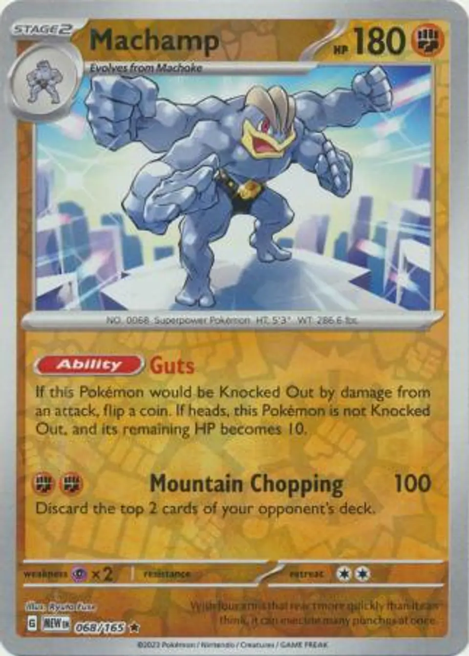 Machamp - 068/165 - Holo Rare Reverse Holo 1