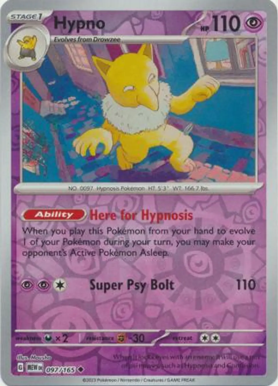 Hypno - 097/165 - Uncommon Reverse Holo 1