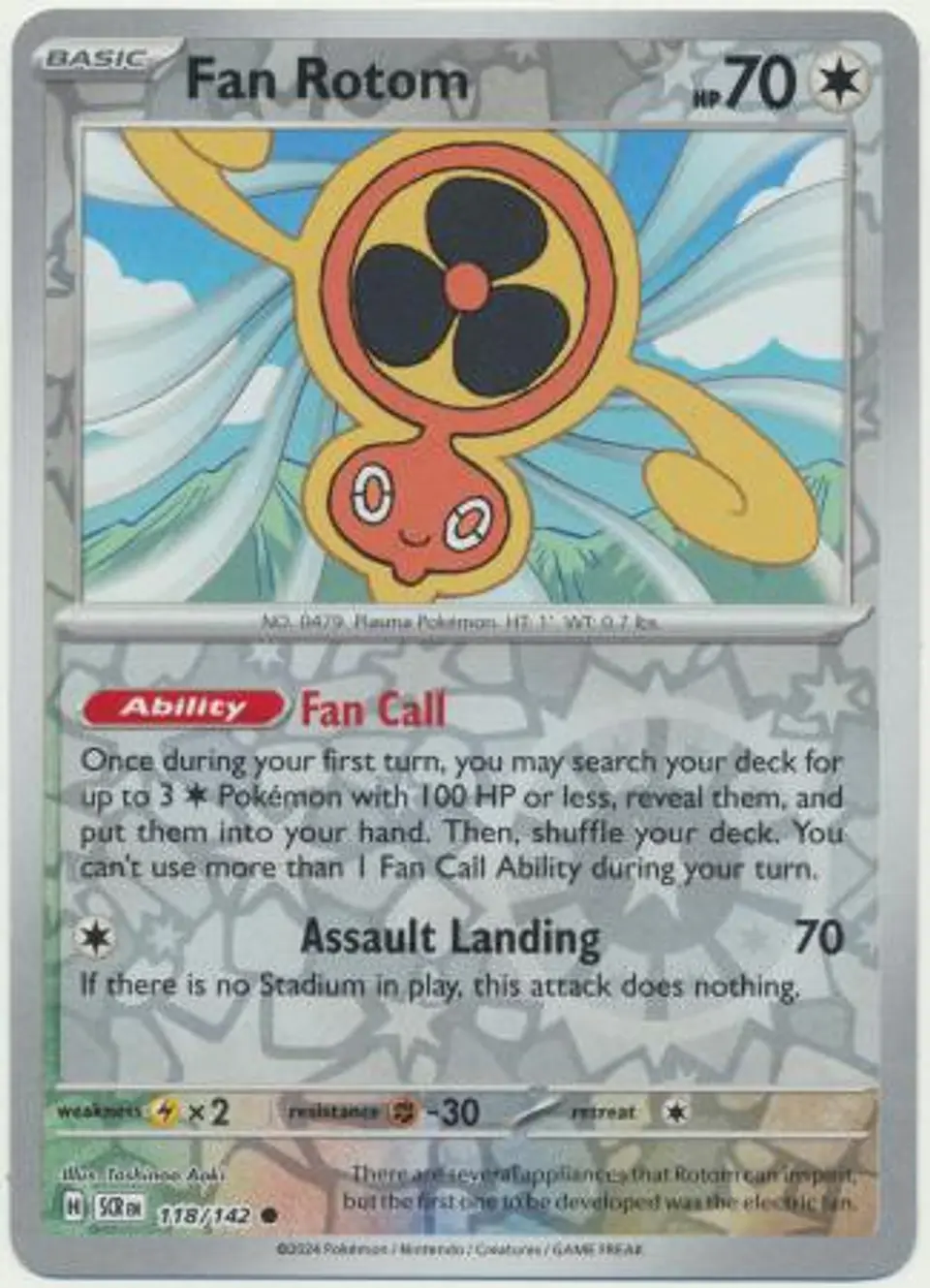 Fan Rotom - 118/142 - Common Reverse Holo 1