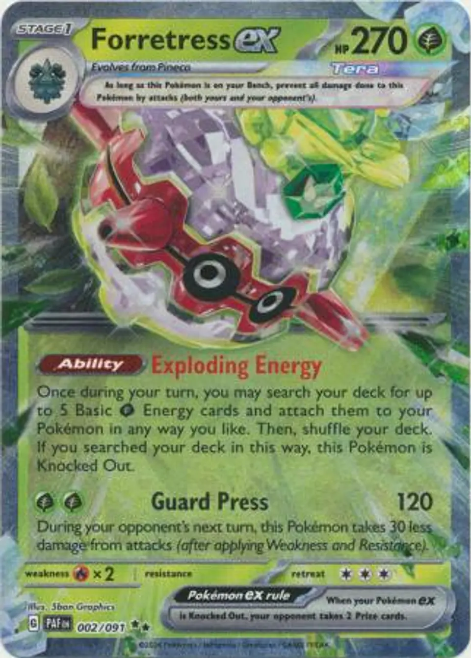 Forretress ex - 002/091 - Ultra Rare (Español) 1