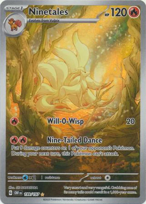 Pokemon Ninetales - 199/197 - Illustration Rare Ingles