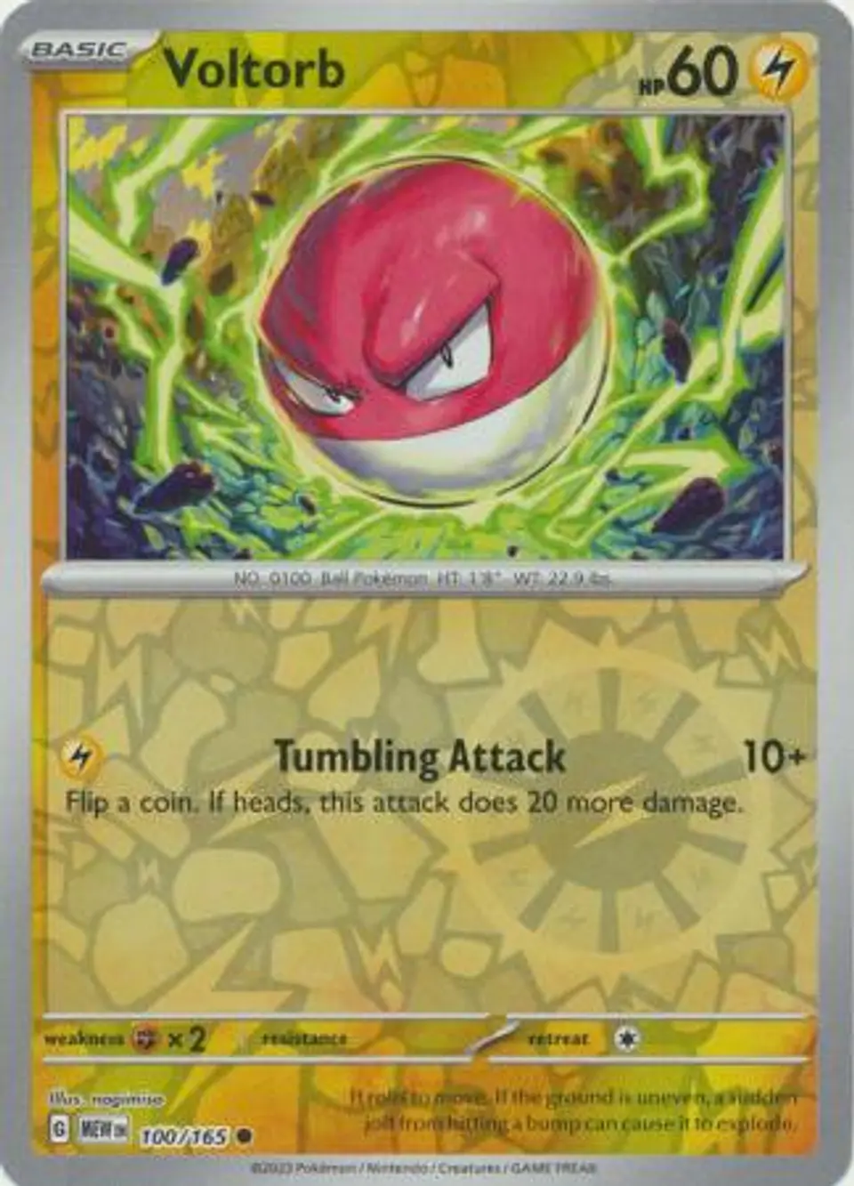 Voltorb - 100/165 - Common Reverse Holo (Español) 1