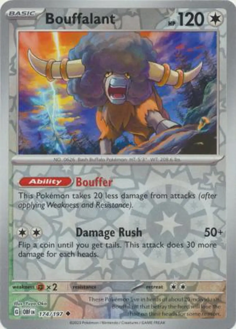 Bouffalant - 174/197 - Uncommon Reverse Holo 1
