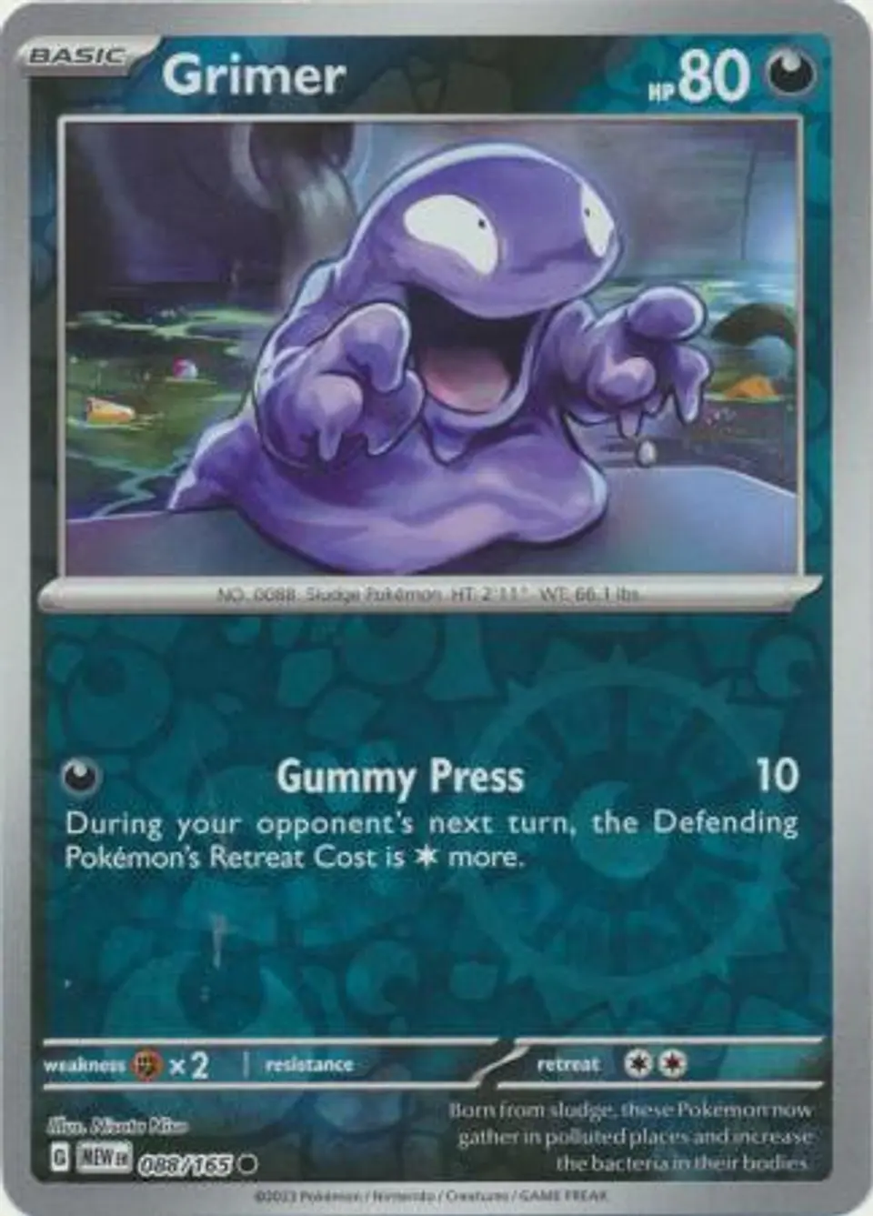 Grimer - 088/165 - Common Reverse Holo (Español) 1