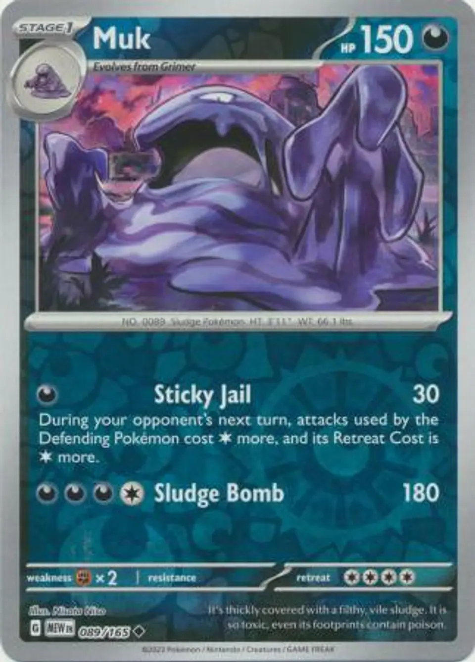 Muk - 089/165 - Uncommon Reverse Holo (Español) 1