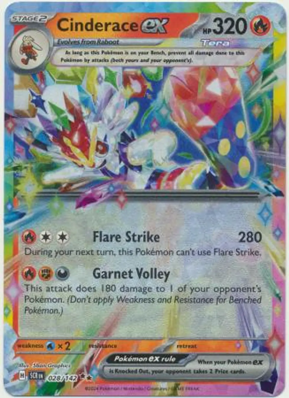 Cinderace ex - 028/142 - Ultra Rare 1