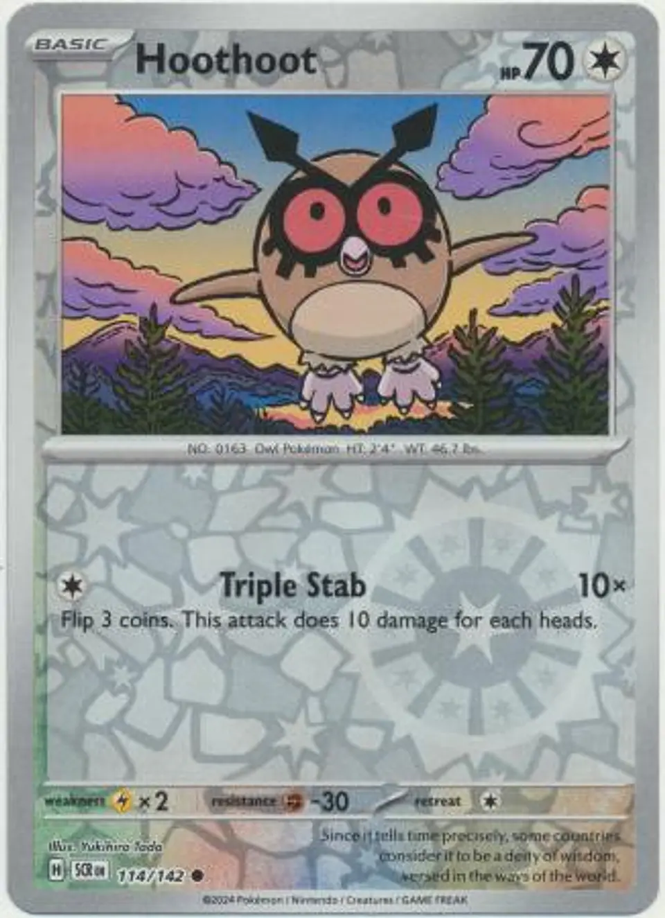 Hoothoot - 114/142 - Common Reverse Holo 1