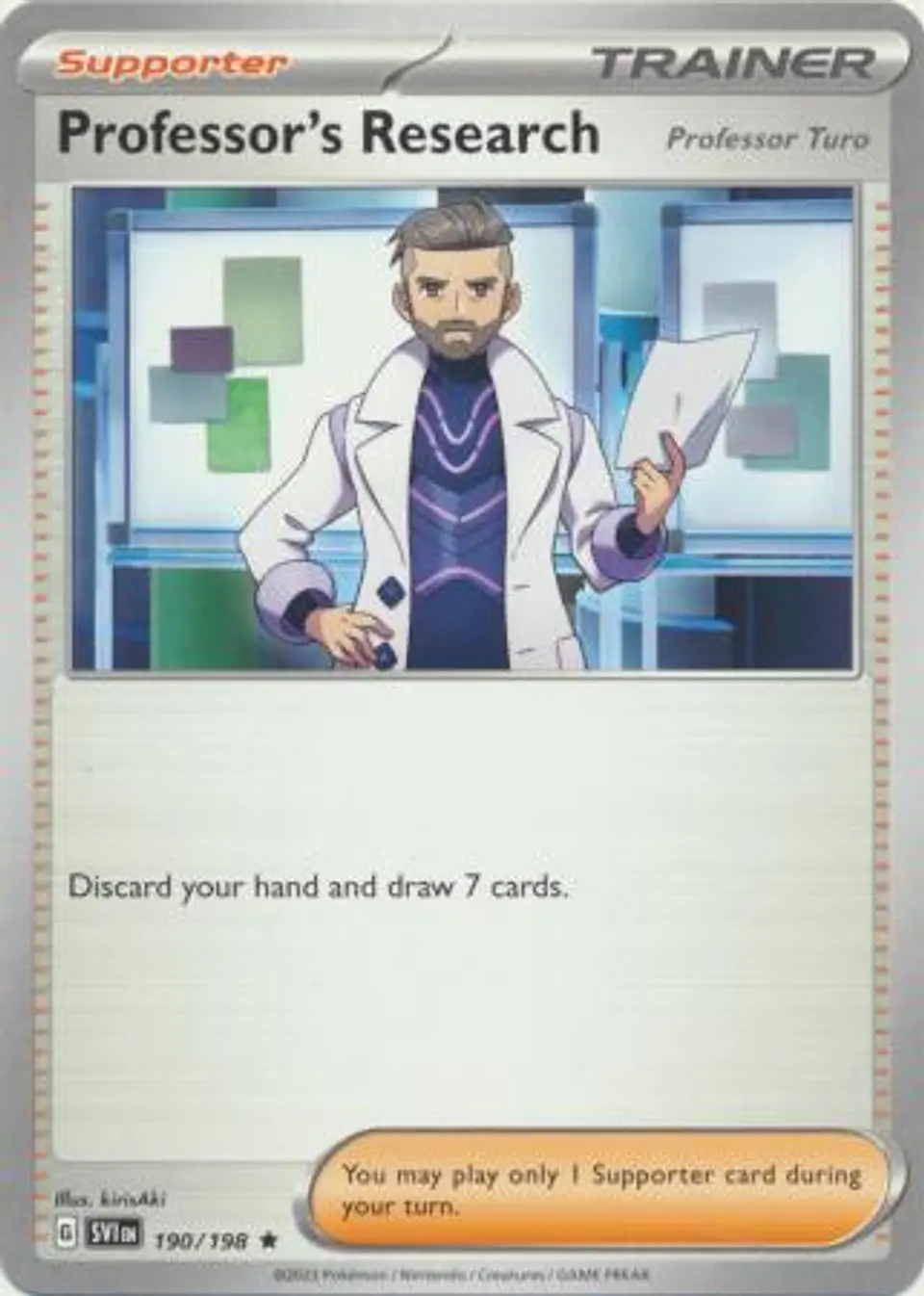 Professor's Research (Professor Turo) - 190/198 - Rare Theme Deck Exclusive 1
