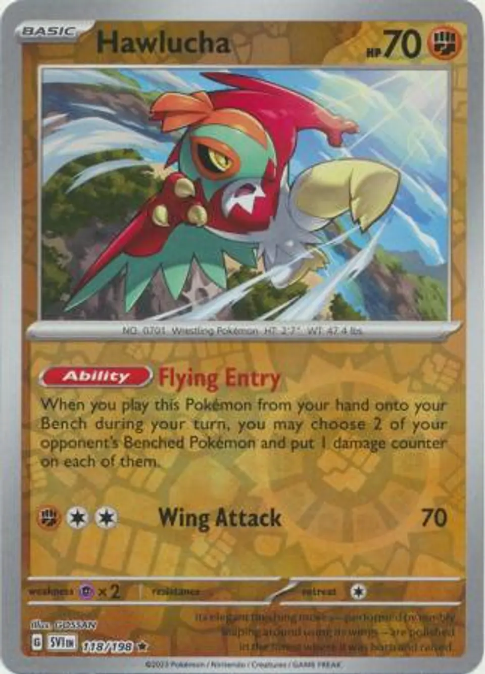 Hawlucha - 118/198 - Holo Rare Reverse Holo 1