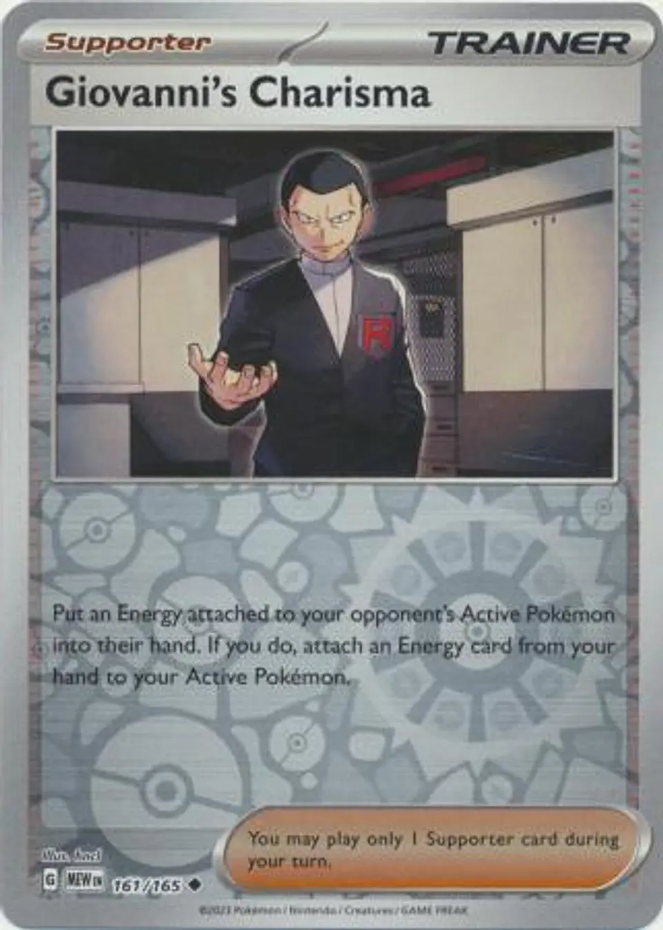 Giovanni's Charisma - 161/165 - Uncommon Reverse Holo 1