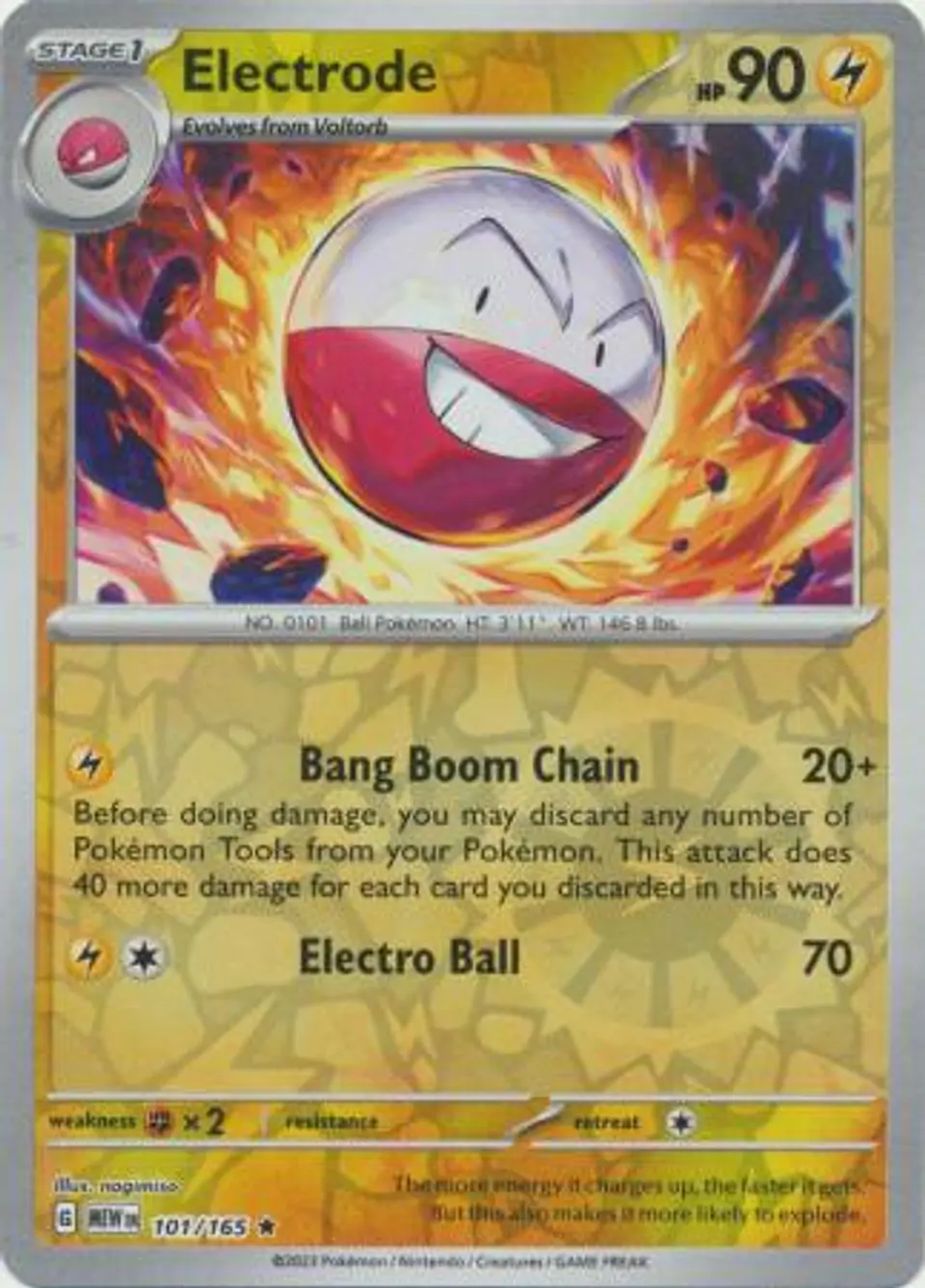Electrode - 101/165 - Holo Rare Reverse Holo 1