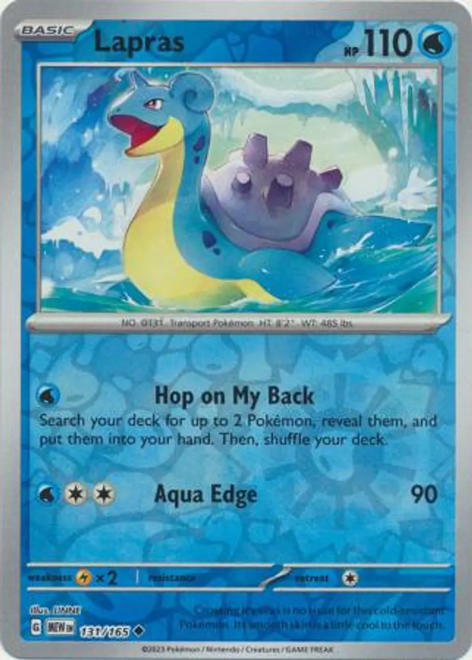 Lapras - 131/165 - Uncommon Reverse Holo 1