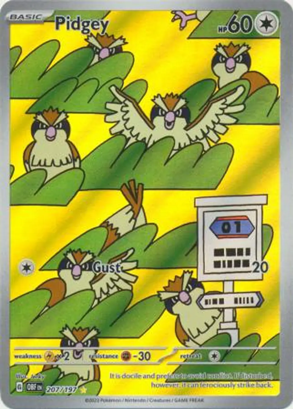 Pidgey - 207/197 - Illustration Rare 1