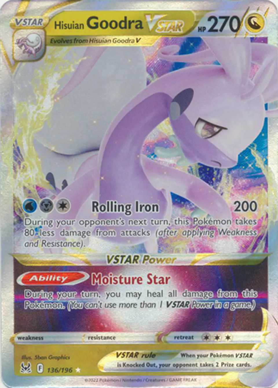 Hisuian Goodra VSTAR - 136/196 - Ultra Rare 1