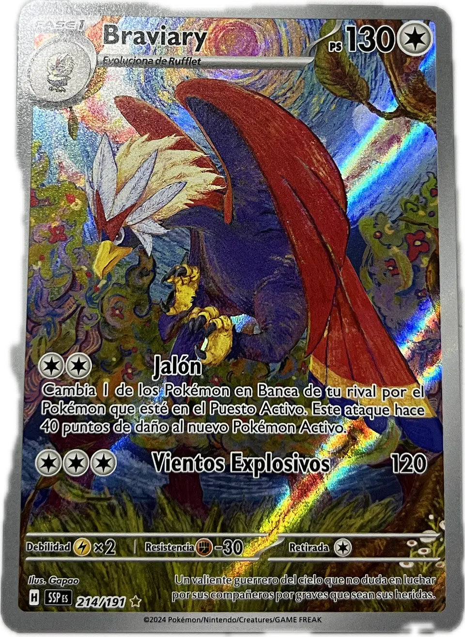 Braviary - 214/191 - Illustration Rare (Español) 1