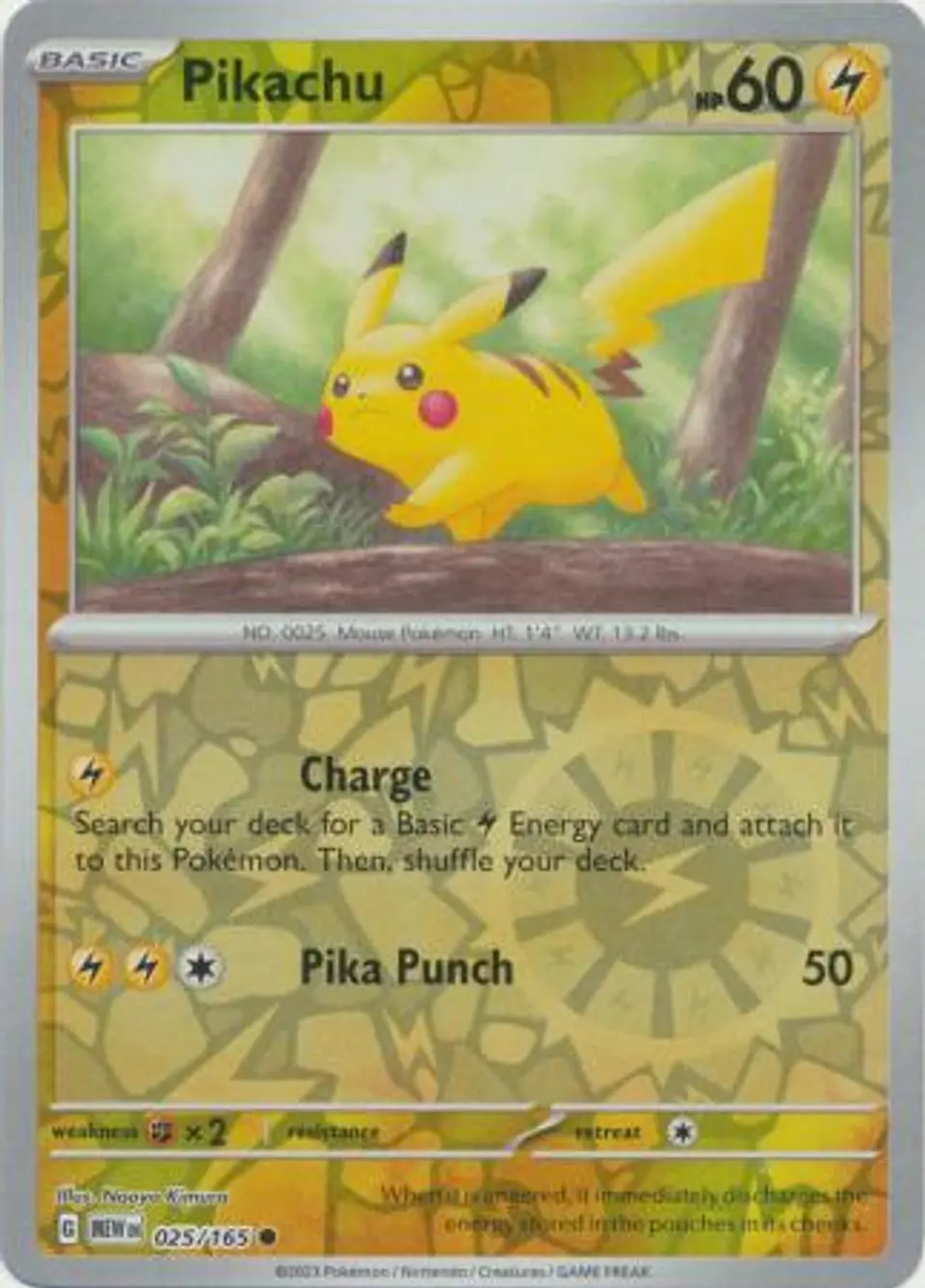 Pikachu - 025/165 - Common Reverse Holo 1