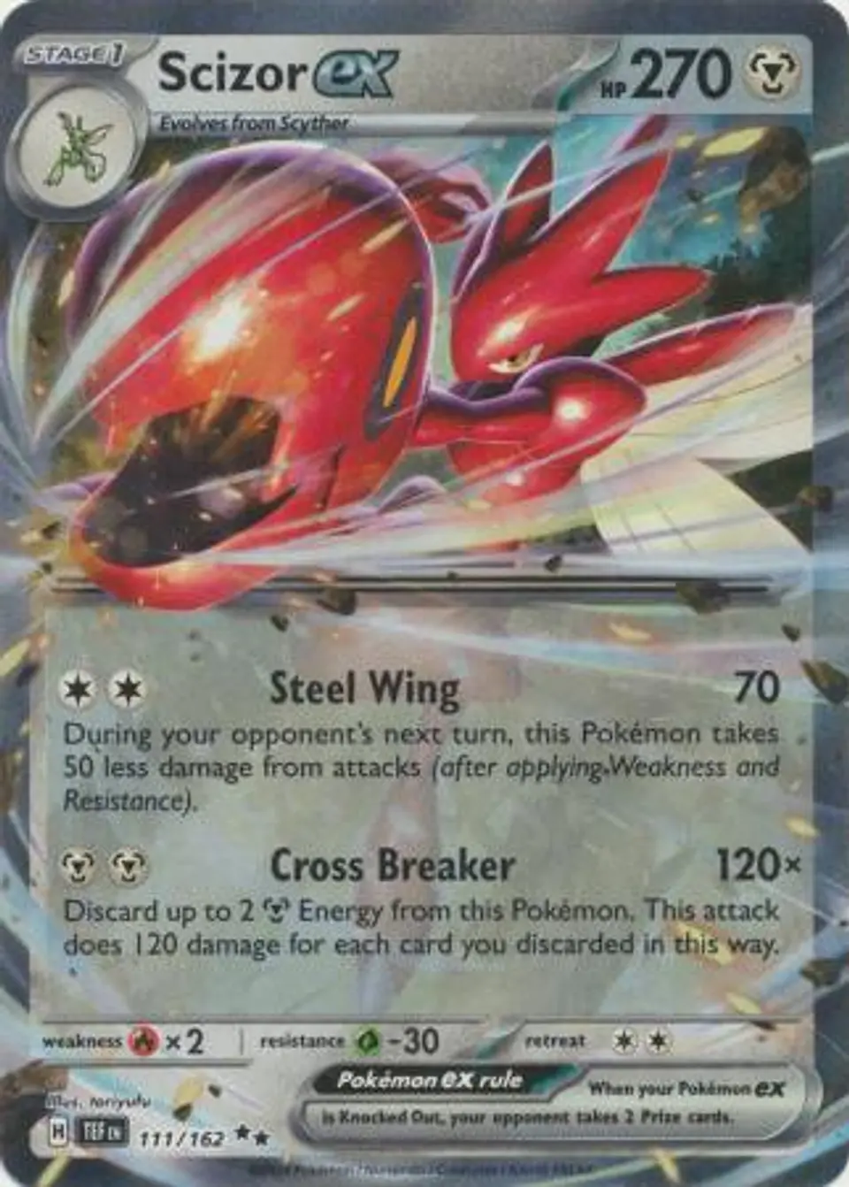Scizor ex - 111/162 - Ultra Rare 1